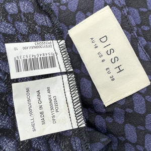 Dissh Sleek Navy Black Fame Slip Dress Size 6
