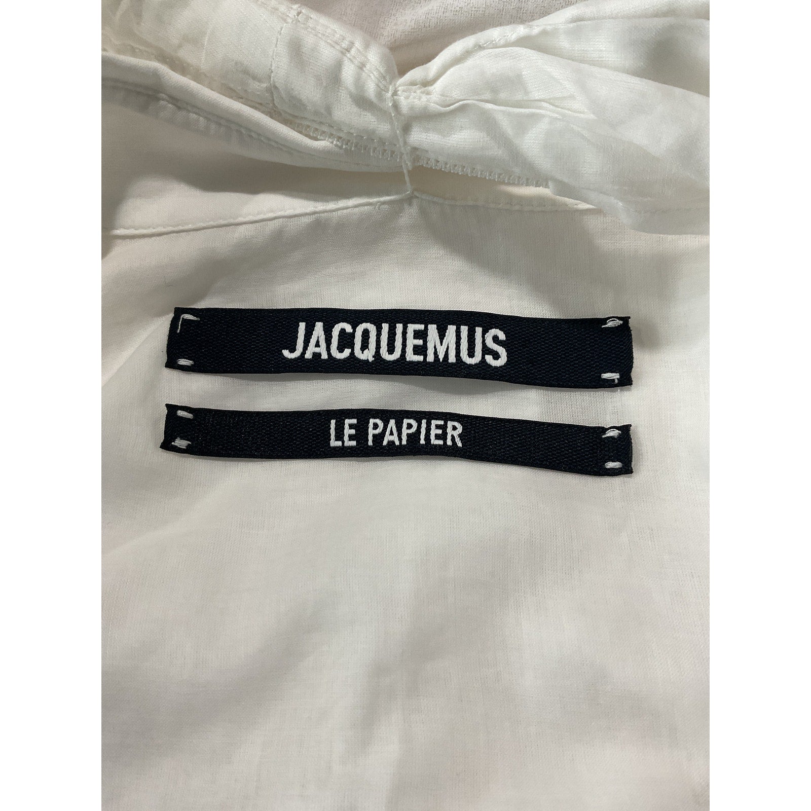 Jacquemus 'Agui' White Cotton Twisted Dress Size 32