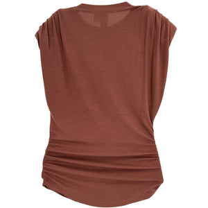 Isabel Marant Ruched Brick Devani T Shirt Size 34 EU / US 2