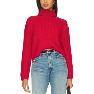 Line & Dot 'Scarlet' Red Turtleneck Sweater Size S