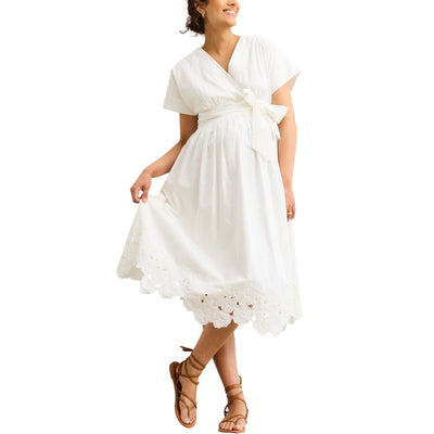 Hatch Floral Embroidered White Carolina Dress Size 2