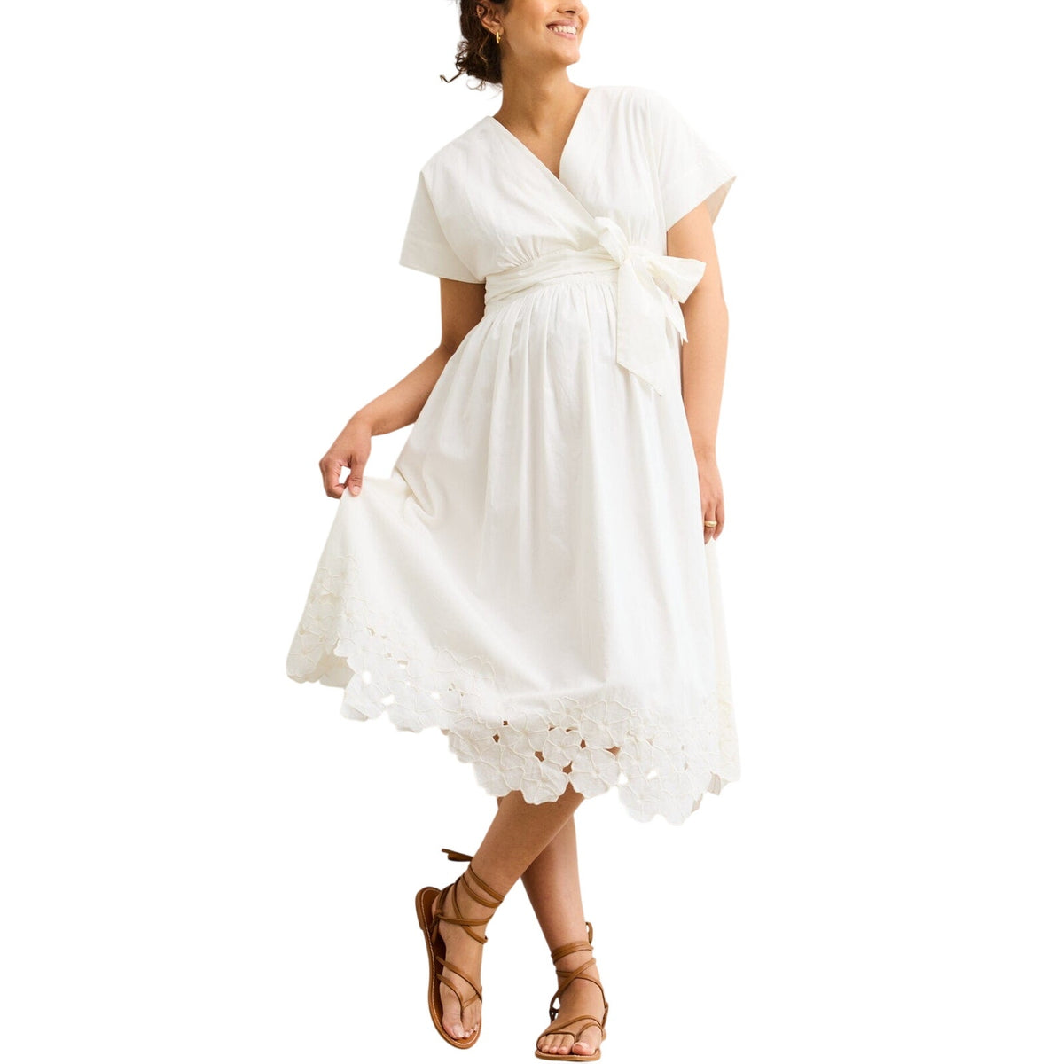 Hatch Floral Embroidered White Carolina Dress Size 2