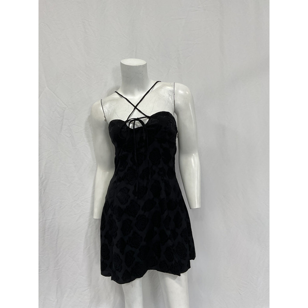 For Love & Lemons 'Melody' Black Rayon Mini Dress Size XS