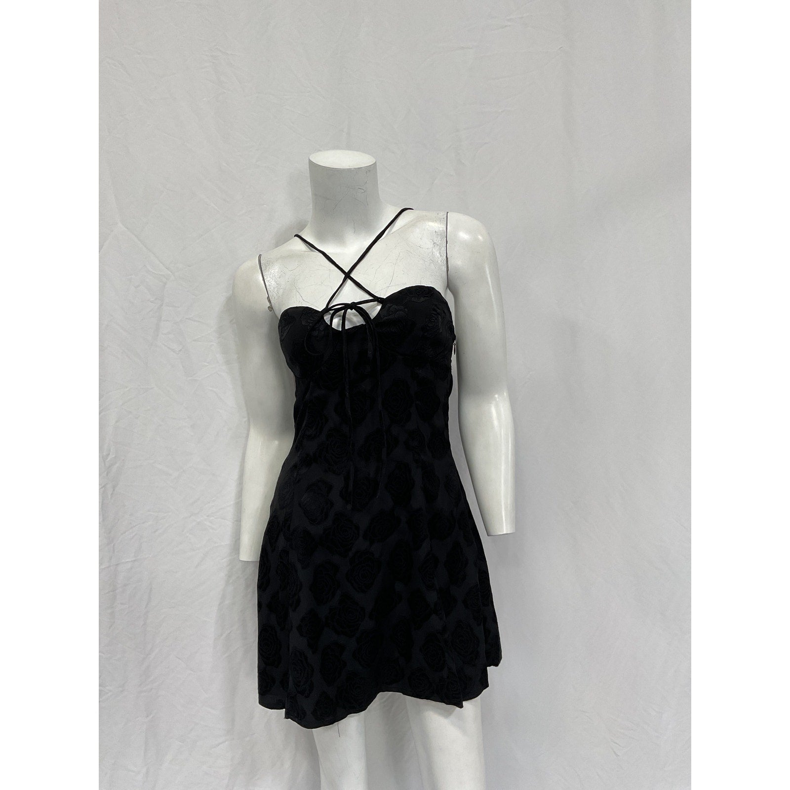 For Love & Lemons 'Melody' Black Rayon Mini Dress Size XS