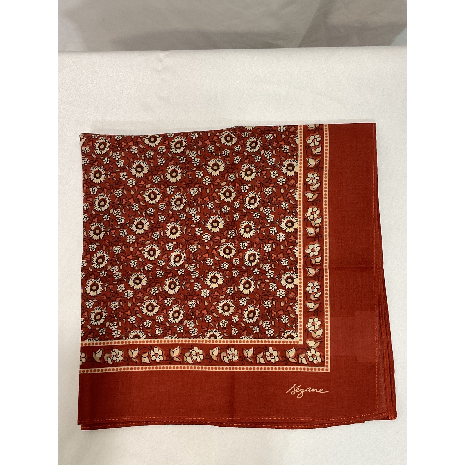 S�zane 'Floral' Red Foulard Size OS