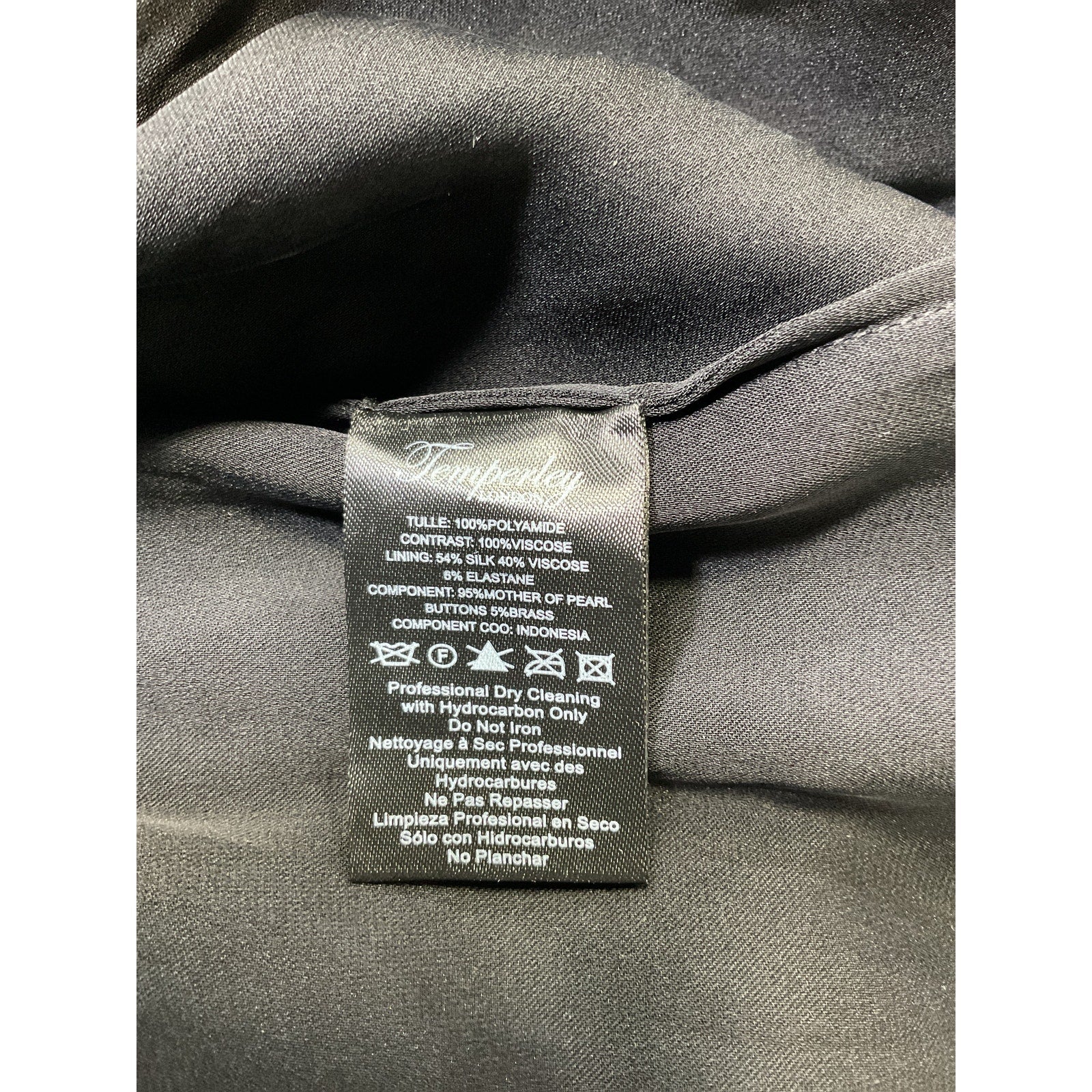 Temperley 'London' Black Gene Sequin-Embellished Long Dress Size 14