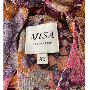 Misa Los Angeles Ruffled Augusta Batik Callas Dress Size XS