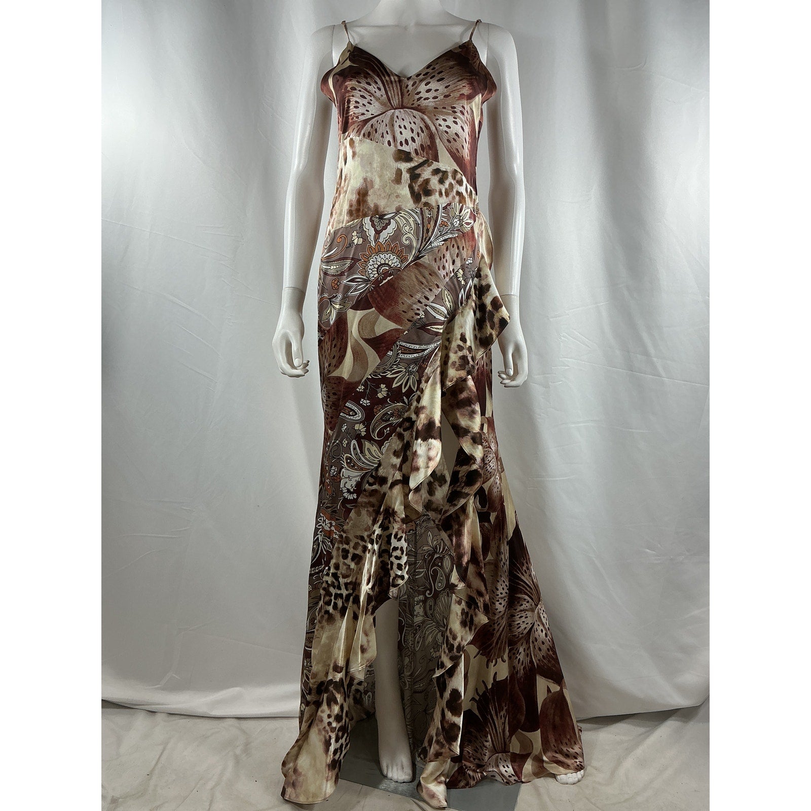 Retrofete 'Raelynn' Brown Silk Silk Dress Size S