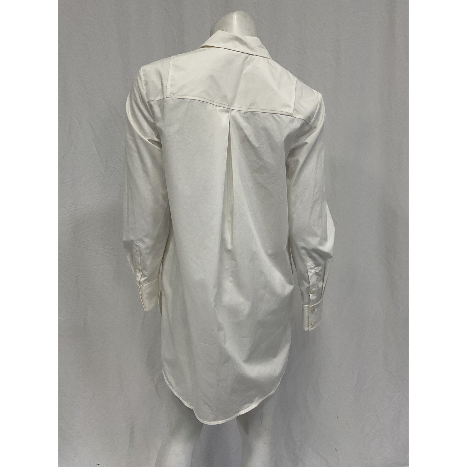 Rebecca Taylor Long Sleeve White Cotton Bib Blouse Size 0