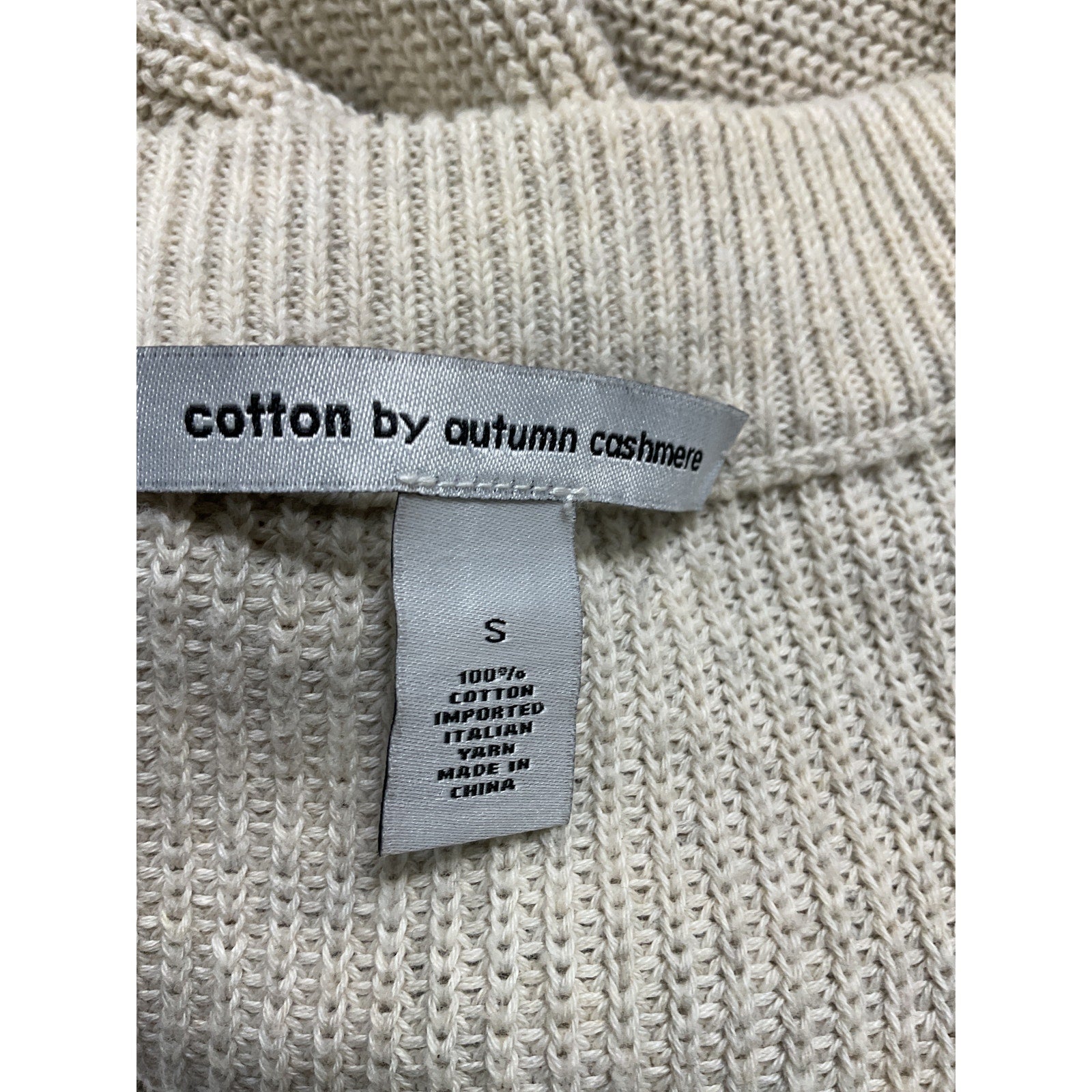Autumn Cashmere White Sleeveless Crew Top Size S