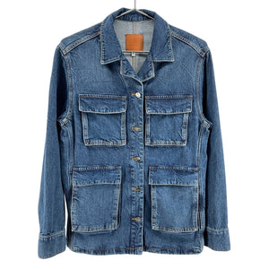 Anine Bing Denim Arctic Blue Alden Jacket Size M