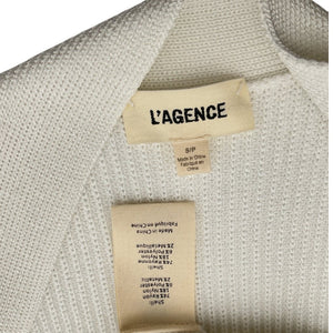 L'Agence Double-Breasted White Noe Cardigan Size S