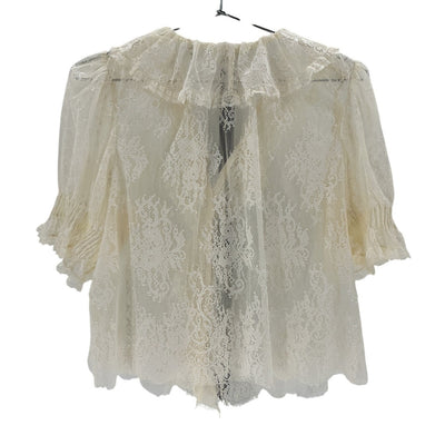 Dôen Ruffled Beige Henri Blouse Size XXS