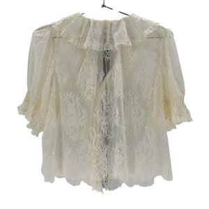 Dôen Ruffled Beige Henri Blouse Size XXS
