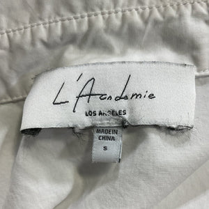 L'Academie Ruched Ochre Multi Triska Twofer Shirt Size S