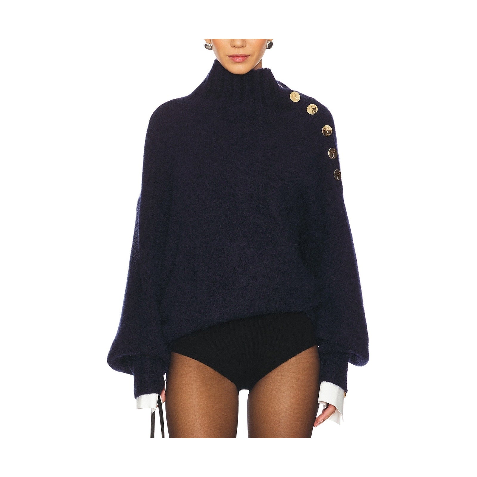 Retrofete 'Amalia' Navy Wool Sweater Size M