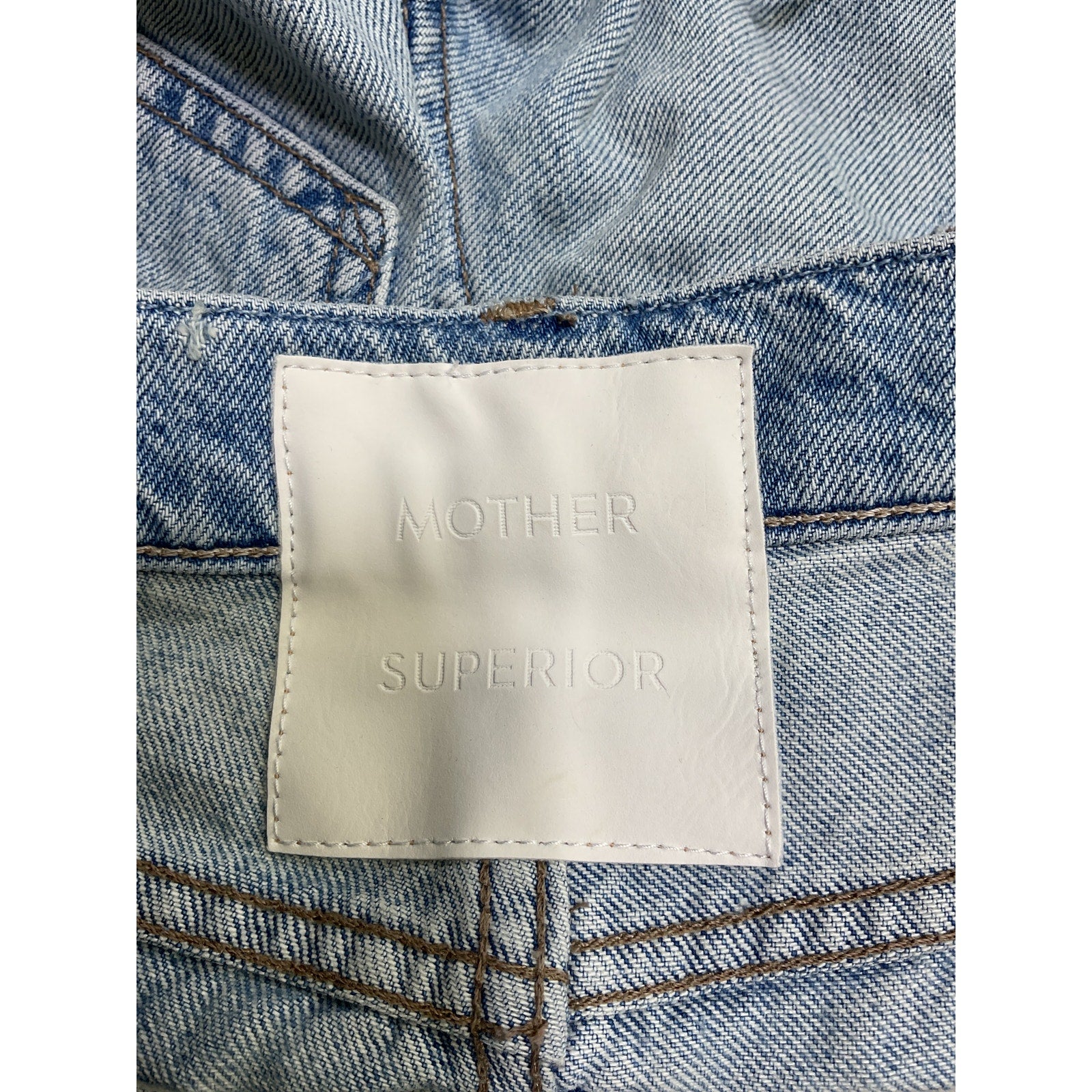 Mother 'The Proper' Blue Cotton Short Size 28