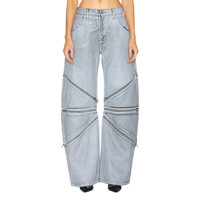 Eb Denim Zipped Gray Frederic Denim Jeans Size 24