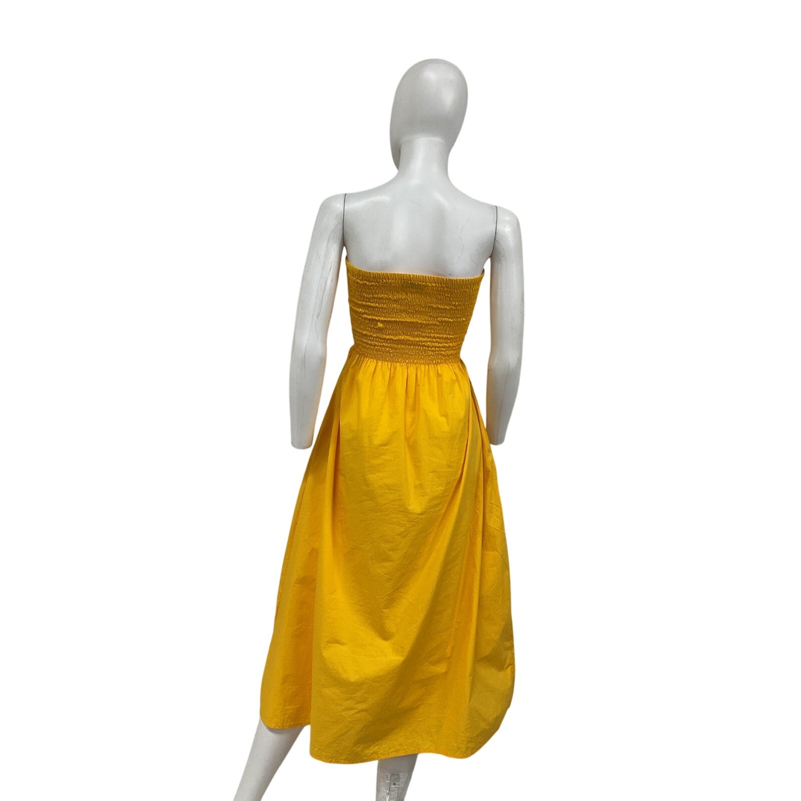 Faithfull The Brand 'Madella' Yellow Cotton Midi Dress Size M