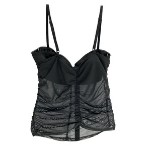 Miaou Ruched Black Renzo Top Size XXS