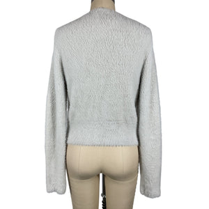 Vince Textured Light Birch Stone Eyelash Cardigan Sweater Size S