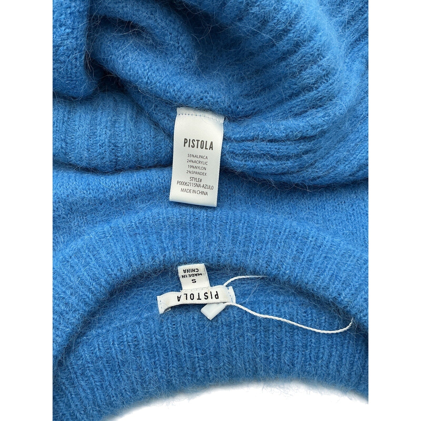 Pistola 'Ivy' Blue Alpaca Sweater Size S