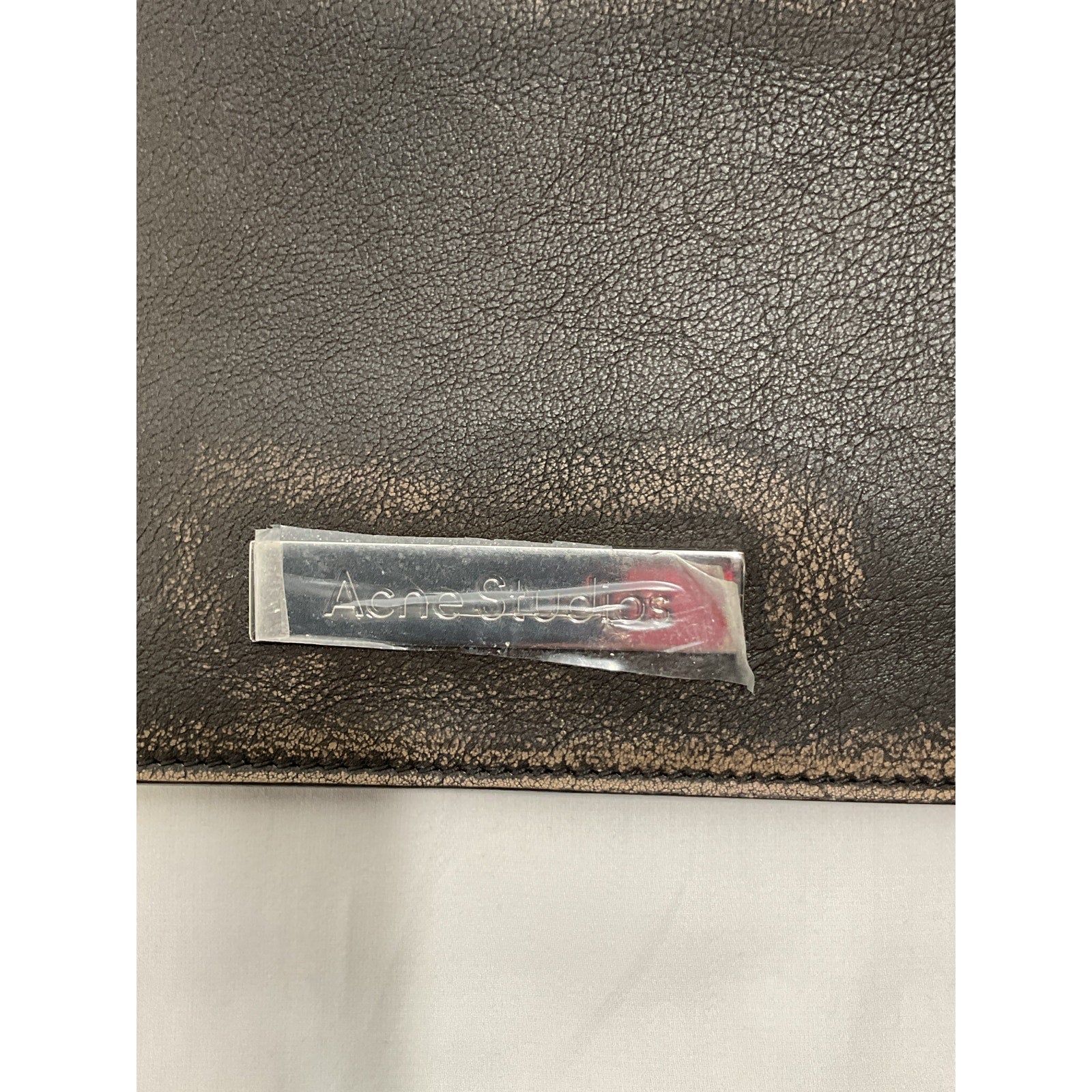 Acne Studios Embellished Black Leather Textured-Leather Shoulder Bag