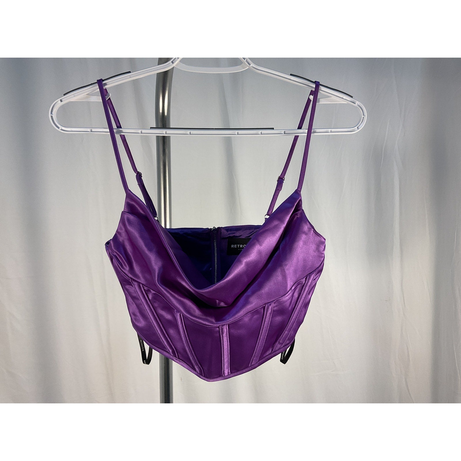 Retrofete 'Celia' Purple Acetate Top Size XS