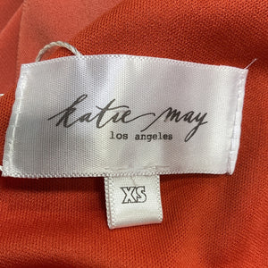 Katie May Ruched Orange Lenny Dress Size XS