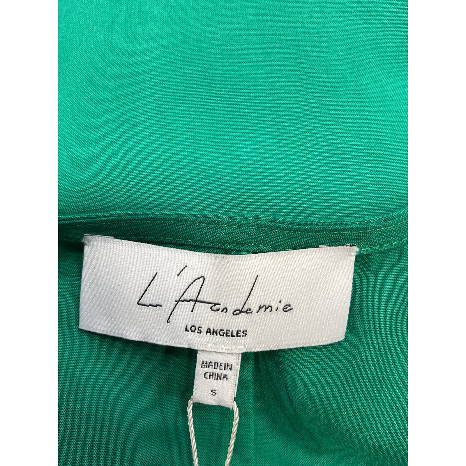 L'Academie 'The Lorriana' Green Tencel Mini Dress Size S - NWT