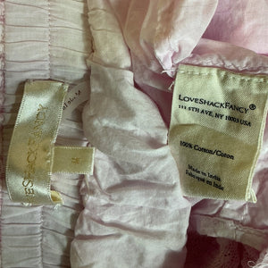 Loveshackfancy Ruffled Pink Heritage Skirt Size M