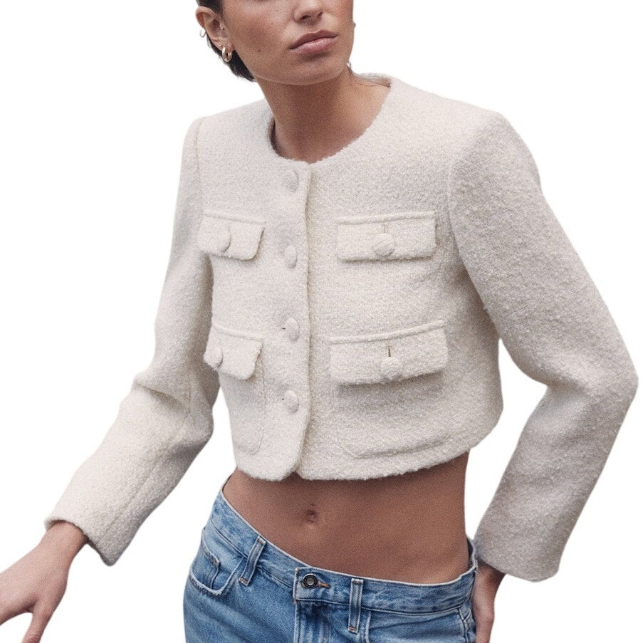 Favorite Daughter Textured Beige Emily Jacket Size XS