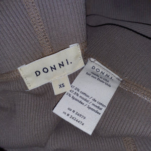 Donni Ribbed Brown Stirrup Leggings Size XS