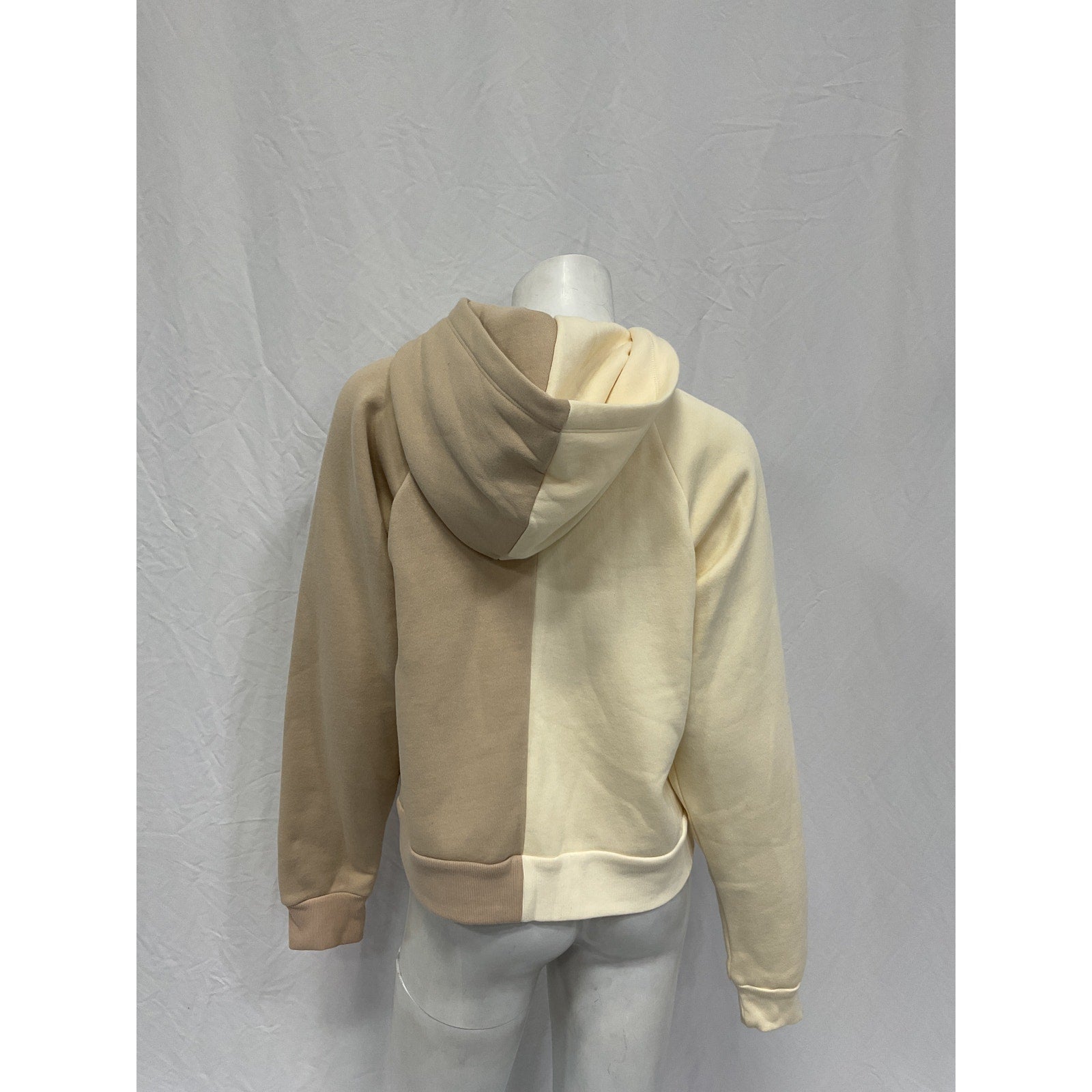 Donni. Eco-Fleece Tan Cotton Duo Zip Up Cardigan Size M