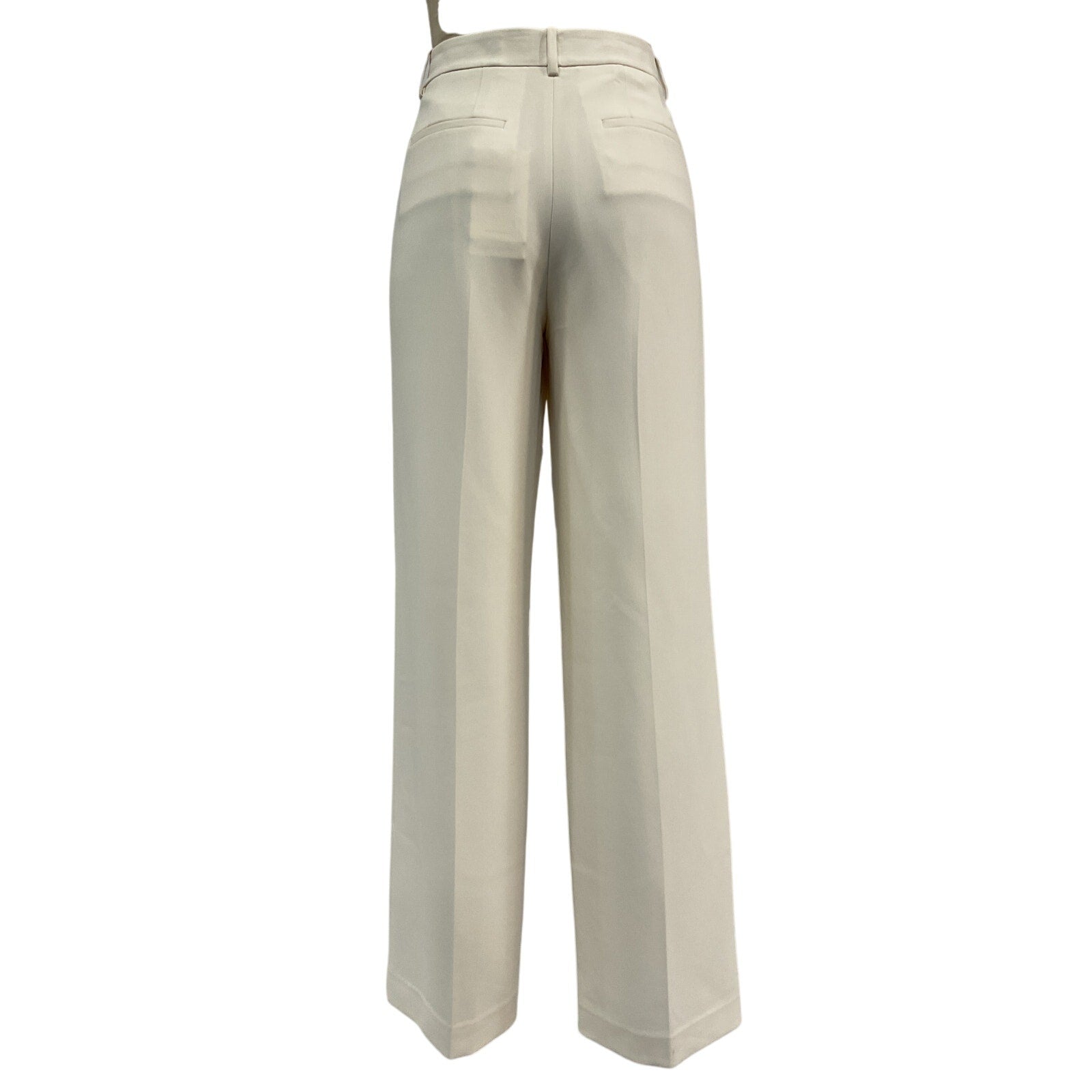 Theory Relaxed Cream Triacetate Straight Pant Size 4