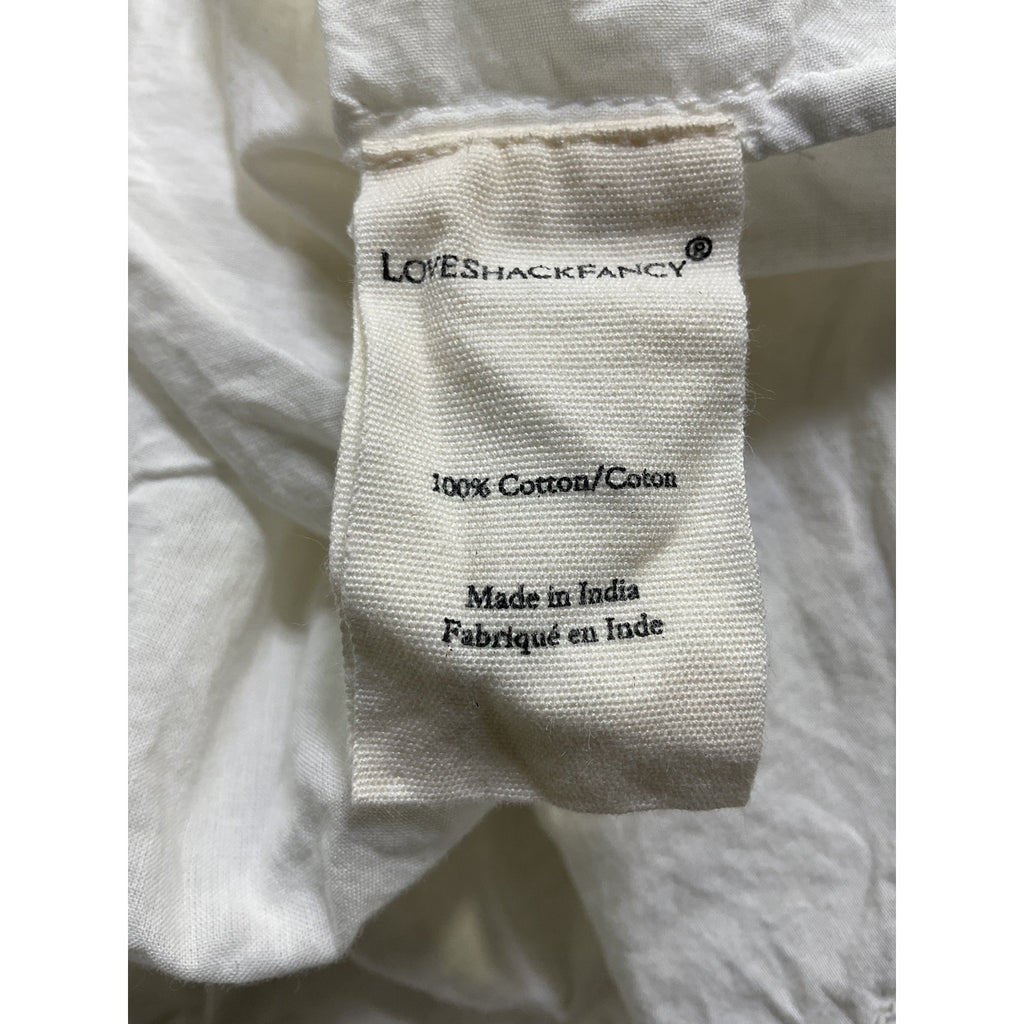 Loveshackfancy 'Ruffle' White Cotton Mini Skirt Size L