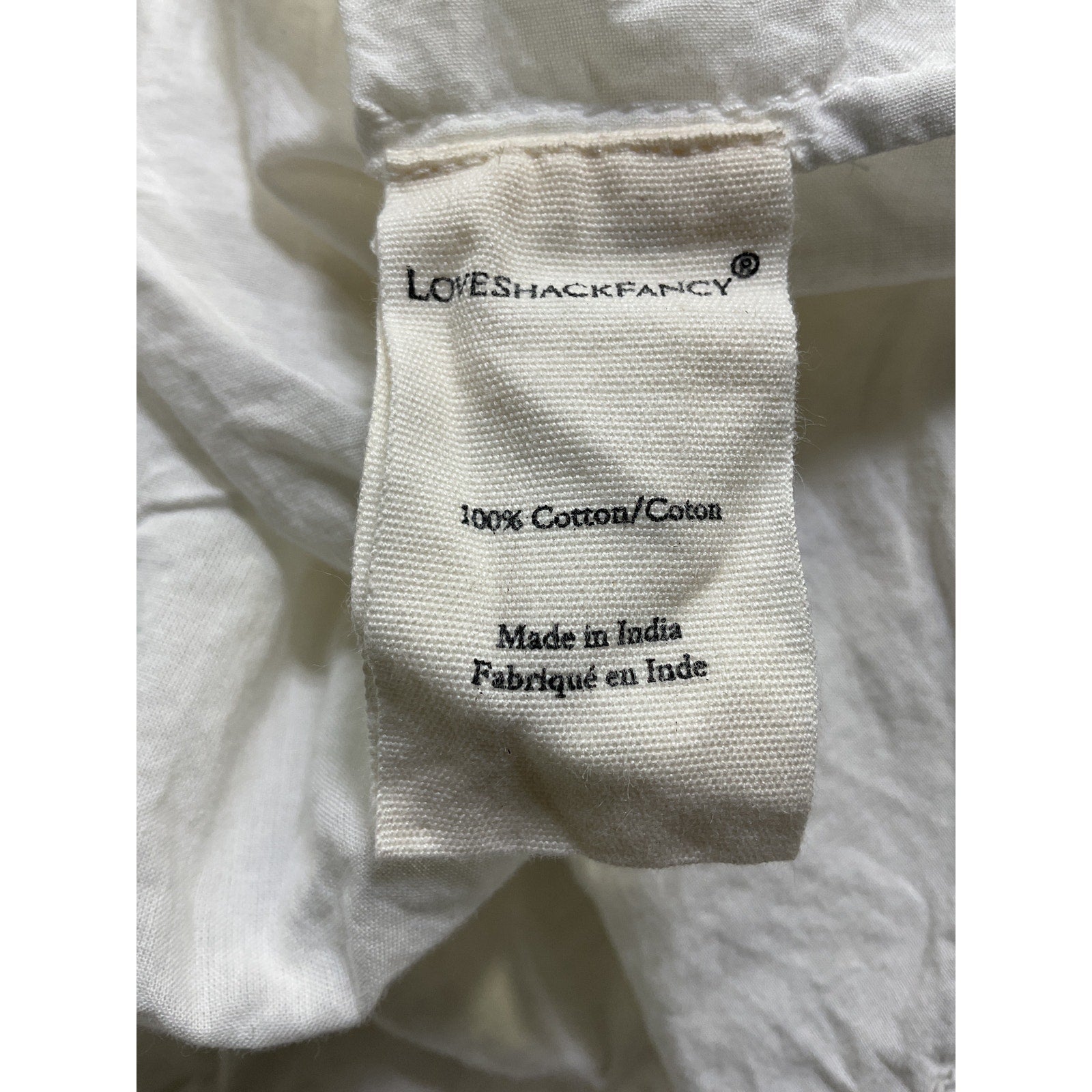 Loveshackfancy 'Ruffle' White Cotton Mini Skirt Size L