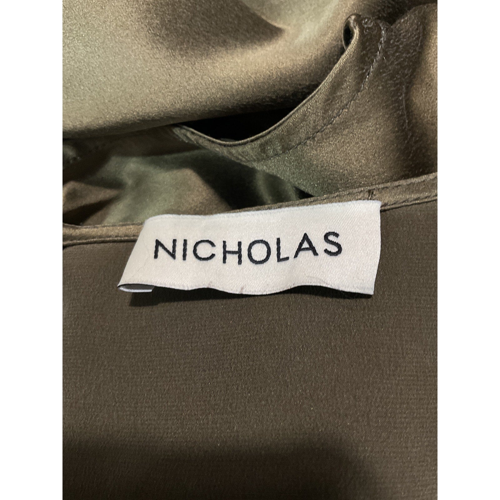 Nicholas 'Rey' Green Satin Top Size 4