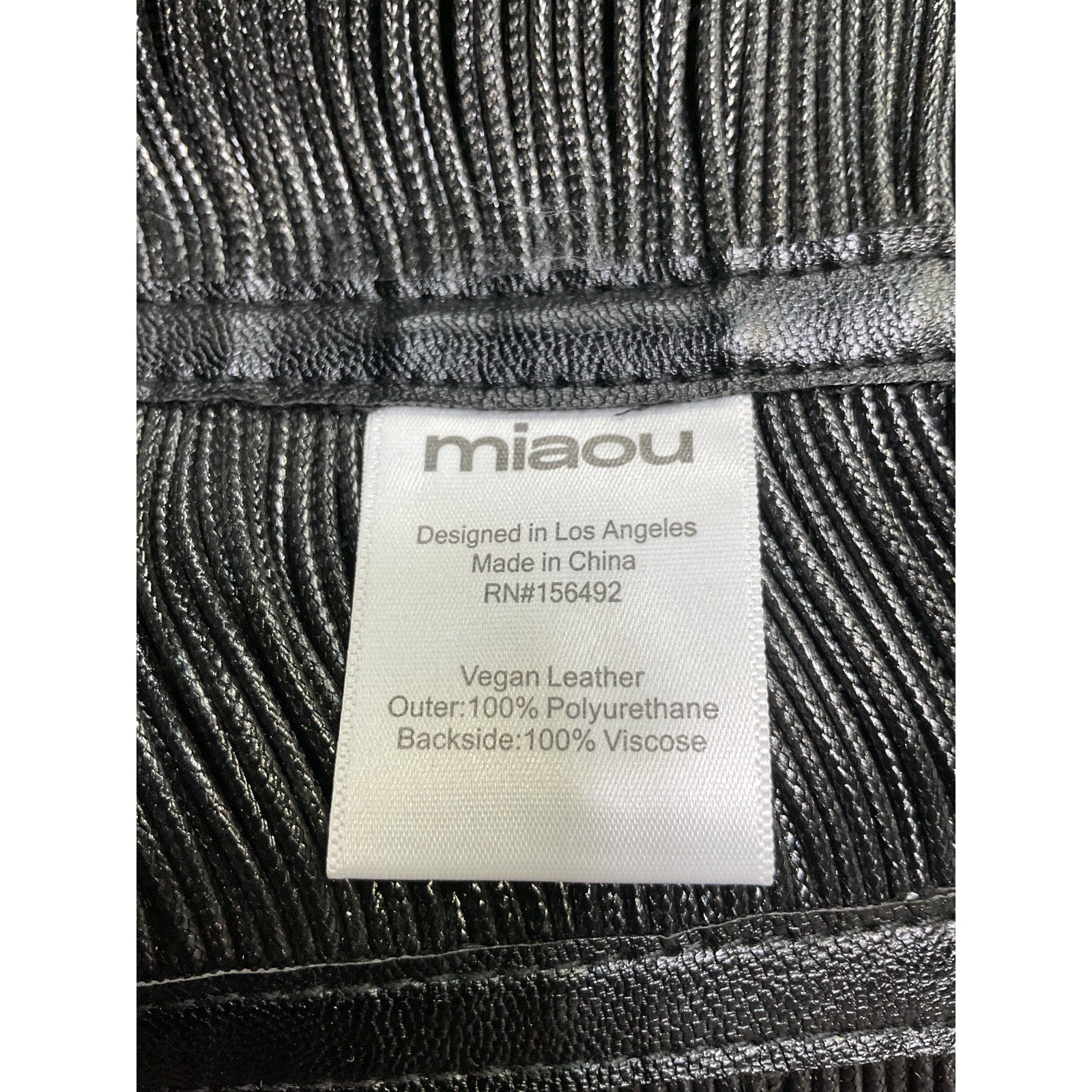 Miaou 'Hannah' Black Polyurethane Jewett Edition Flux Corset Size XS