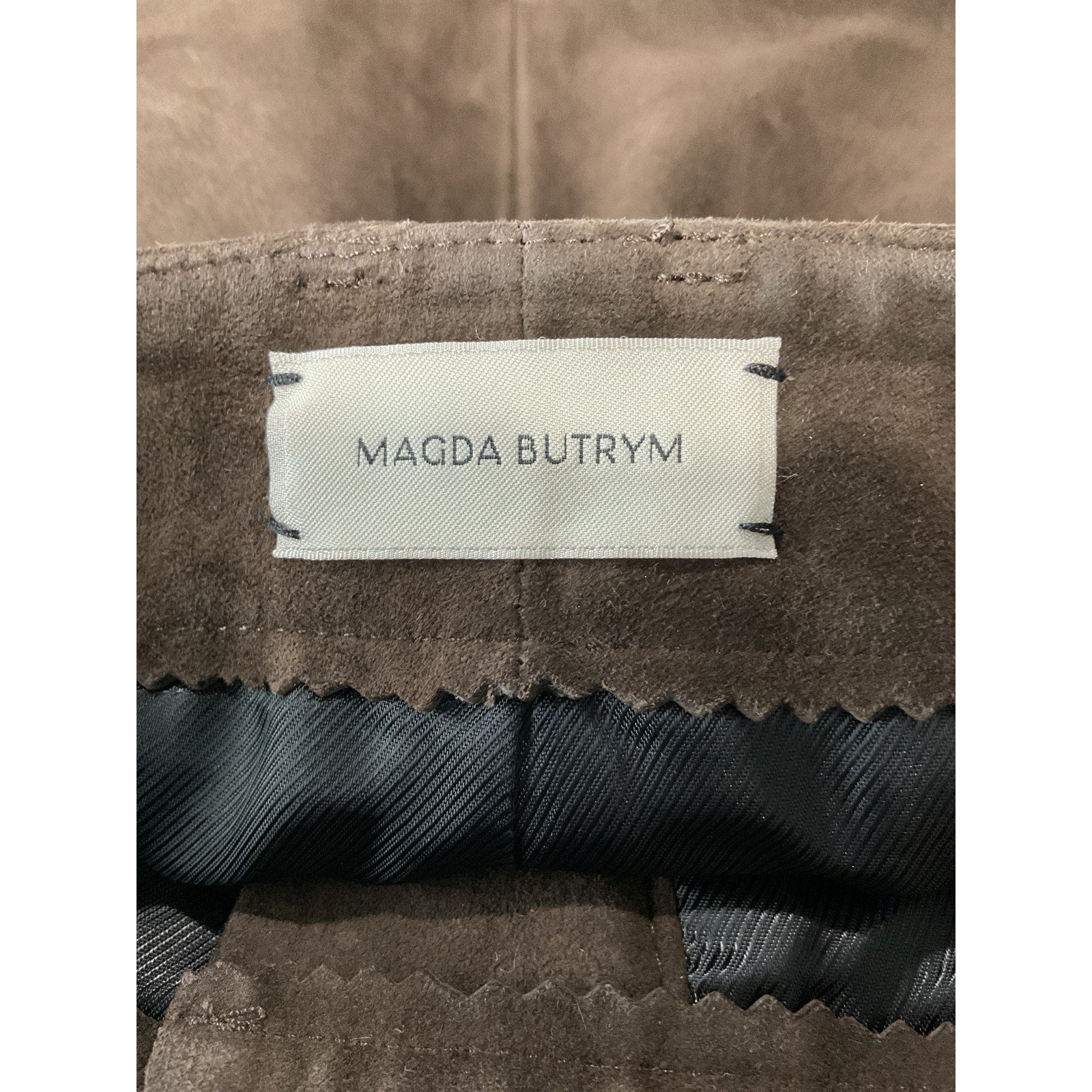 Magda Butrym 'Suede' Brown Shorts Size FR 34 / US 2