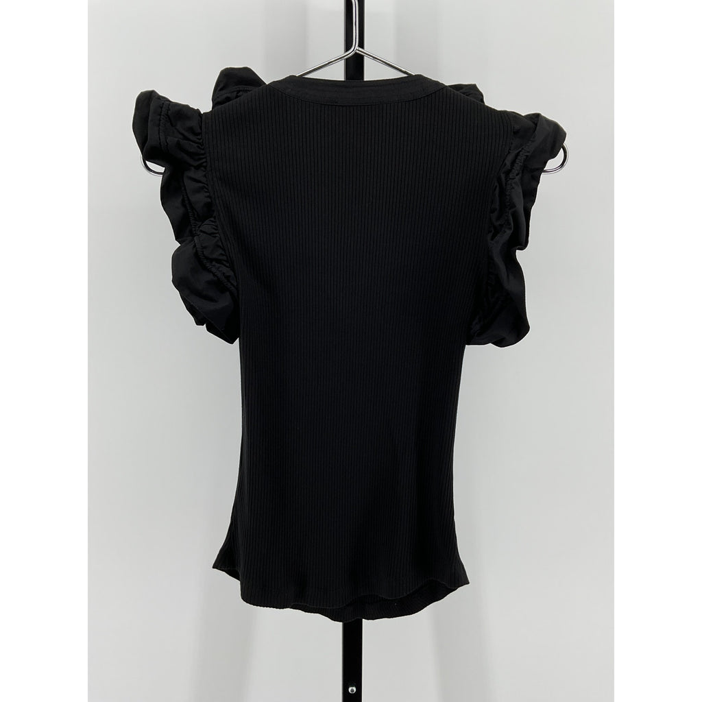 Ulla Johnson 'Birdie' Black Cotton Top Size XS