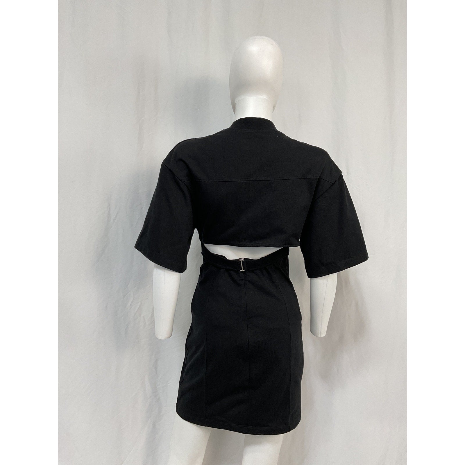 Jacquemus La Robe T-Shirt 'Bahia' Black Cotton Dress Size S