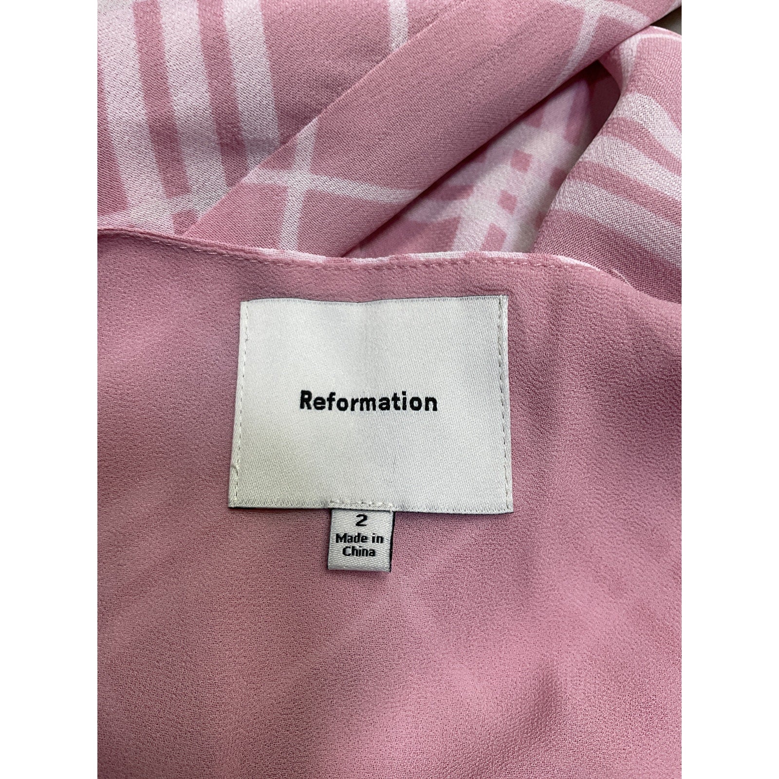 Reformation 'Ceara' Pink Viscose Dress Size 2
