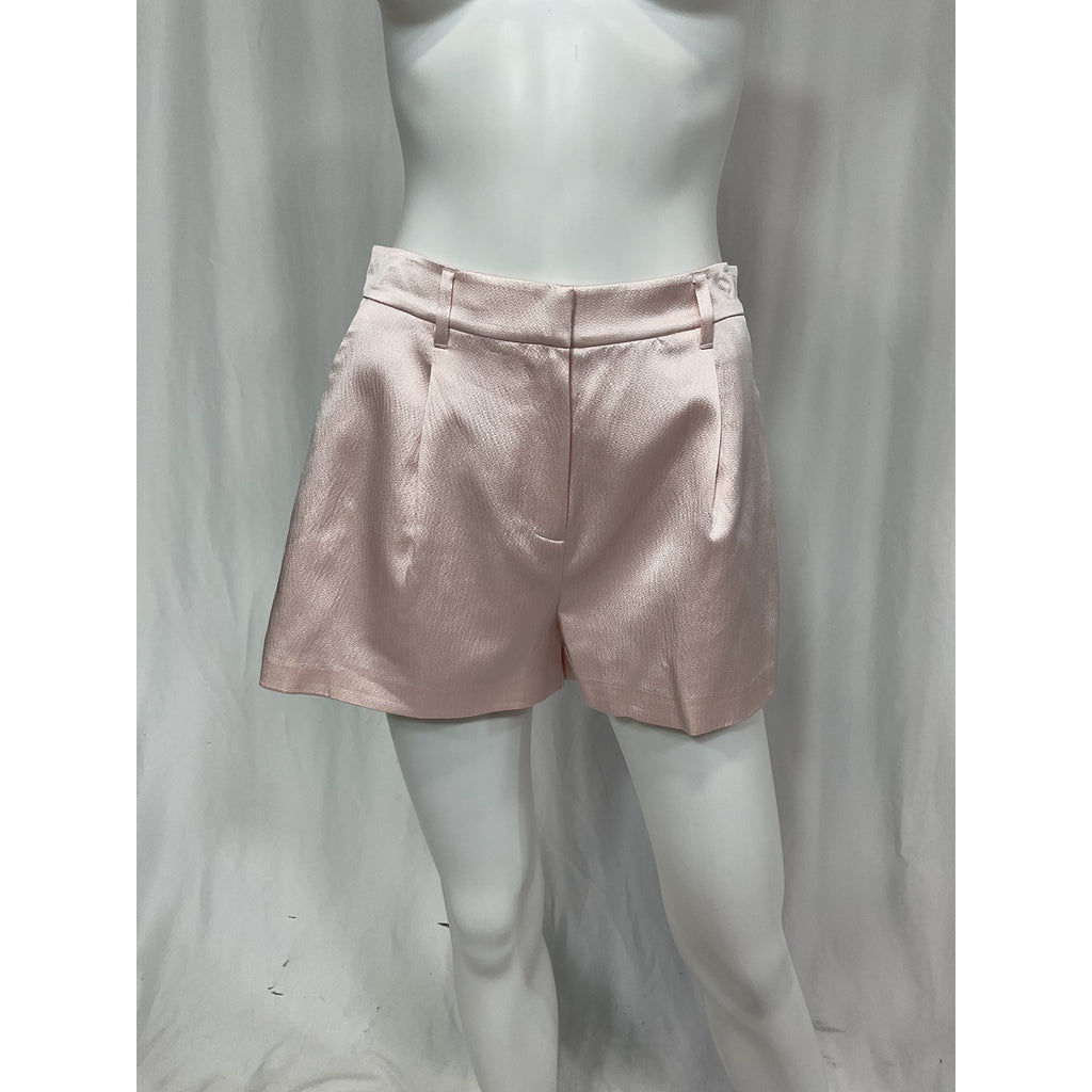 Loveshackfancy 'Perdita' Pink Silk Short Size 2