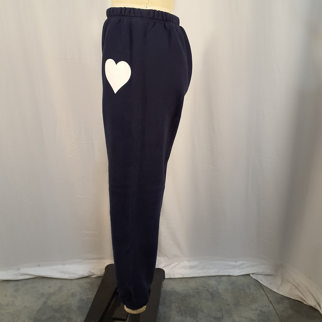 Mother 'Heart' Navy Logo Sweatpants Size S