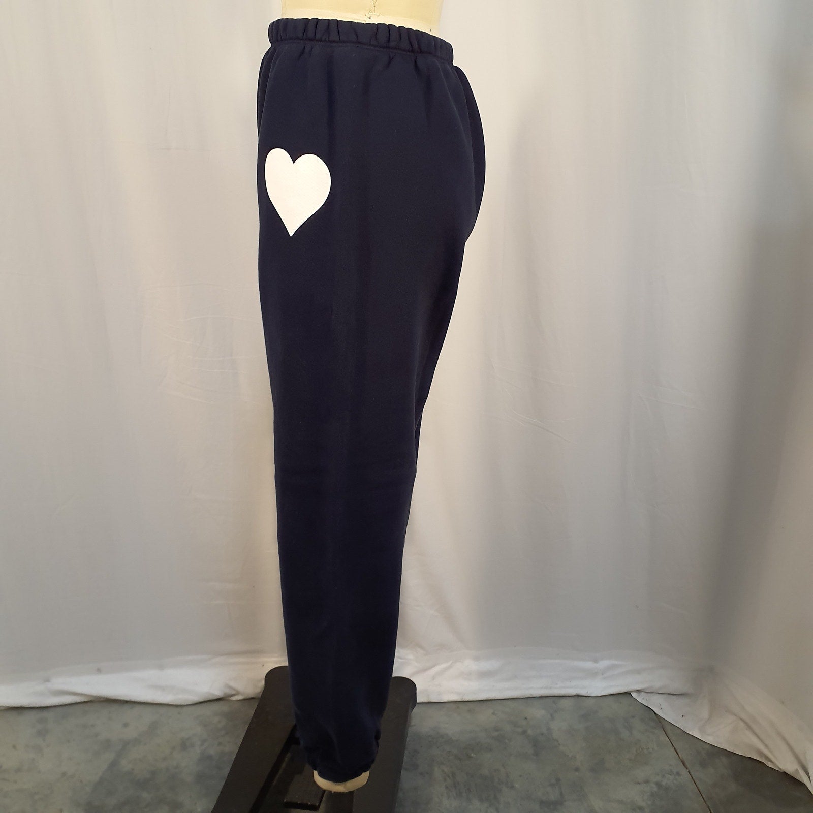 Mother 'Heart' Navy Logo Sweatpants Size S