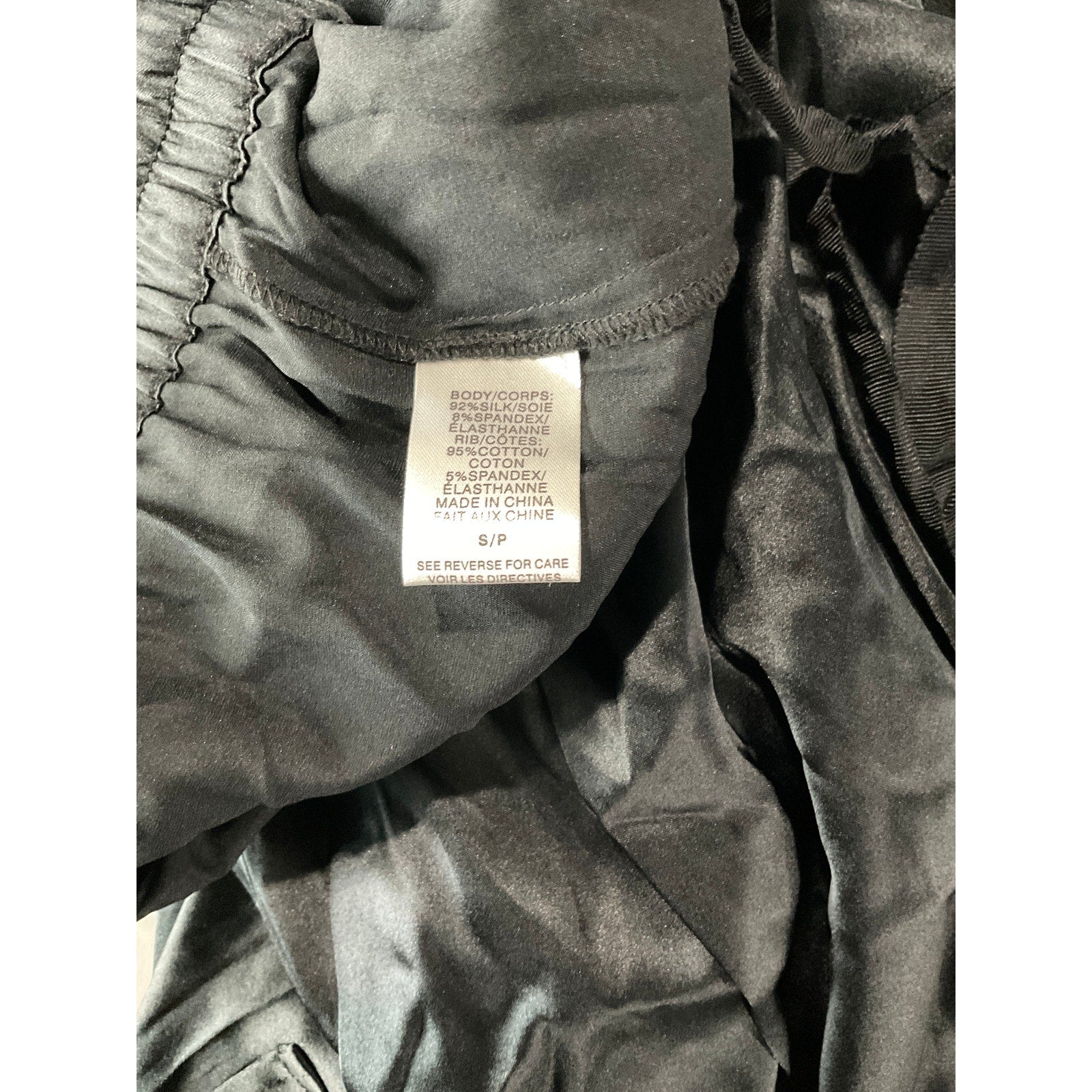 Cami Nyc 'Elsie' Black Silk Cargo Joggers Size S