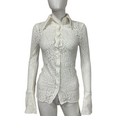 Ronny Kobo Lace White Hana Blouse Size XS