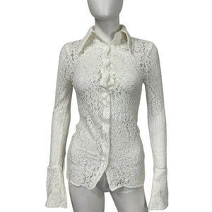 Ronny Kobo Lace White Hana Blouse Size XS