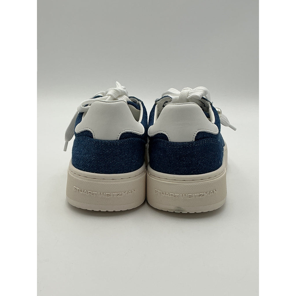Stuart Weitzman 'Courtside' Blue Denim Pearl Sneaker Size 6